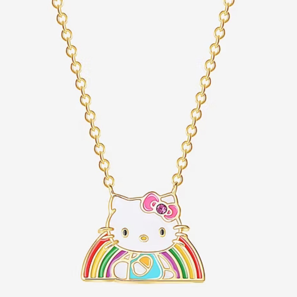 Sanrio | Hello Kitty Rainbow | Crystal Gold Plated Pendant Necklace